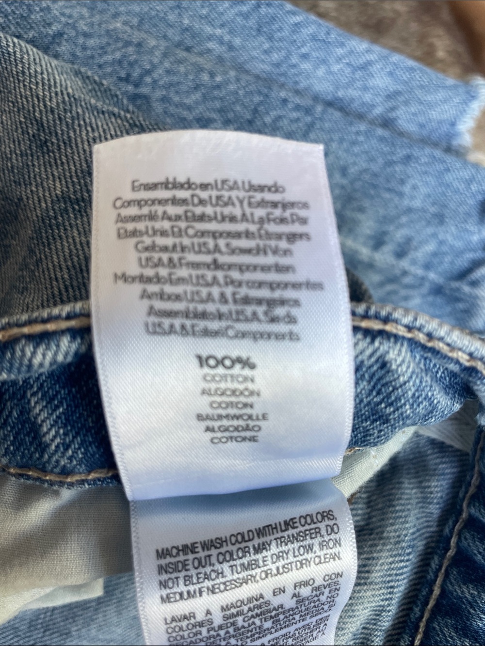 MOTHER Denim Wide-Leg Jeans with Frayed Hem - Blue - Picture 5 of 6